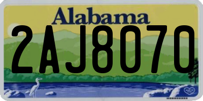AL license plate 2AJ8070
