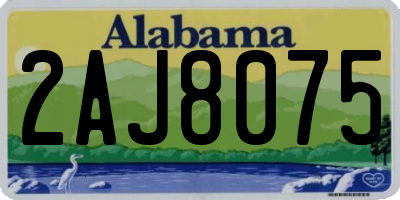 AL license plate 2AJ8075