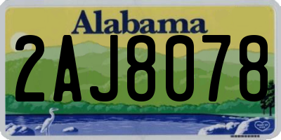 AL license plate 2AJ8078