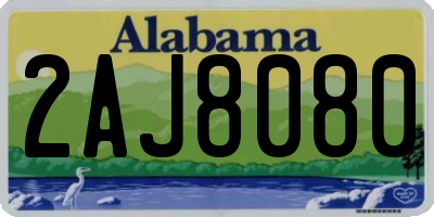 AL license plate 2AJ8080