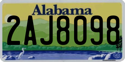 AL license plate 2AJ8098