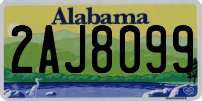 AL license plate 2AJ8099
