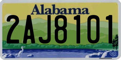 AL license plate 2AJ8101