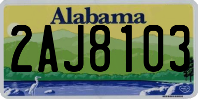 AL license plate 2AJ8103