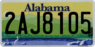 AL license plate 2AJ8105