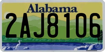 AL license plate 2AJ8106