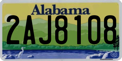 AL license plate 2AJ8108