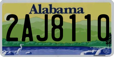 AL license plate 2AJ8110