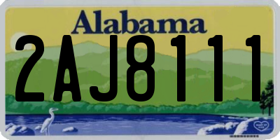 AL license plate 2AJ8111