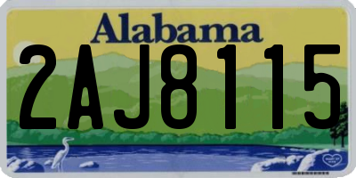 AL license plate 2AJ8115