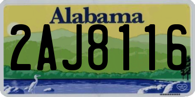 AL license plate 2AJ8116