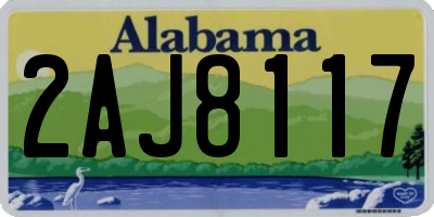 AL license plate 2AJ8117
