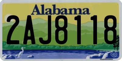 AL license plate 2AJ8118