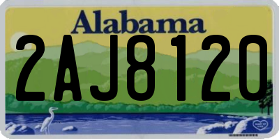 AL license plate 2AJ8120