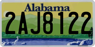 AL license plate 2AJ8122