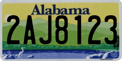 AL license plate 2AJ8123