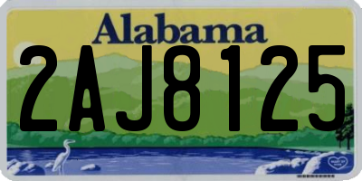 AL license plate 2AJ8125