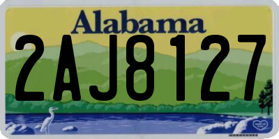 AL license plate 2AJ8127