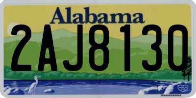 AL license plate 2AJ8130