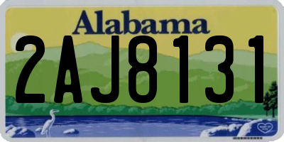 AL license plate 2AJ8131