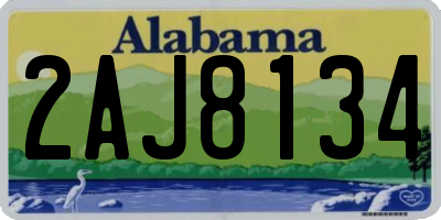 AL license plate 2AJ8134