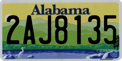 AL license plate 2AJ8135