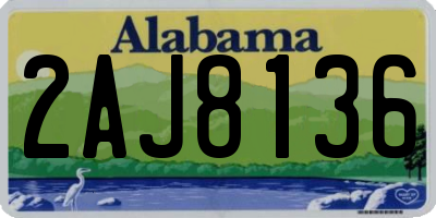 AL license plate 2AJ8136