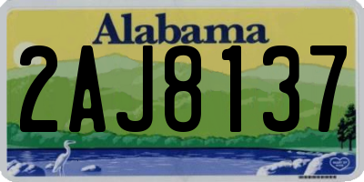 AL license plate 2AJ8137