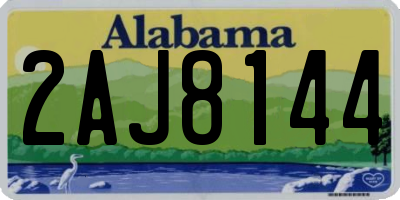 AL license plate 2AJ8144