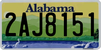 AL license plate 2AJ8151
