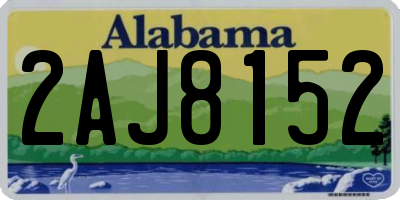 AL license plate 2AJ8152