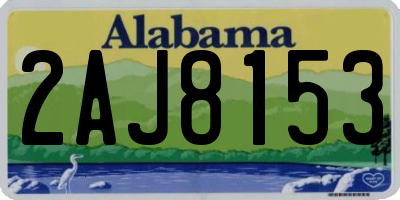 AL license plate 2AJ8153
