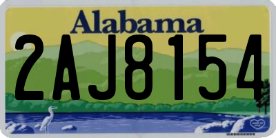 AL license plate 2AJ8154