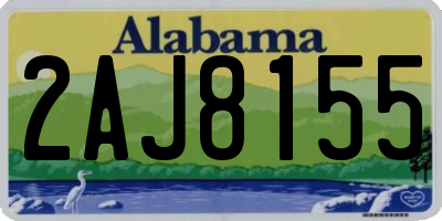 AL license plate 2AJ8155