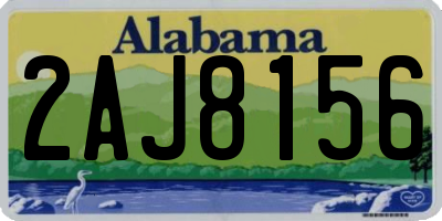 AL license plate 2AJ8156