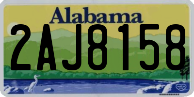 AL license plate 2AJ8158