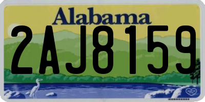 AL license plate 2AJ8159