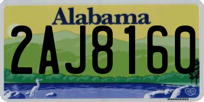 AL license plate 2AJ8160