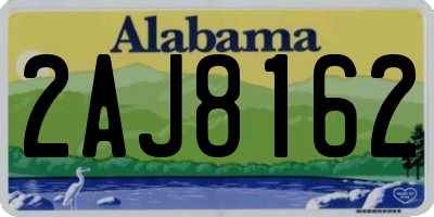 AL license plate 2AJ8162