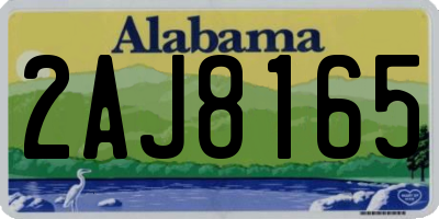 AL license plate 2AJ8165