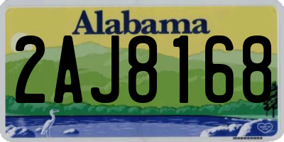 AL license plate 2AJ8168