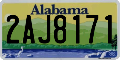 AL license plate 2AJ8171