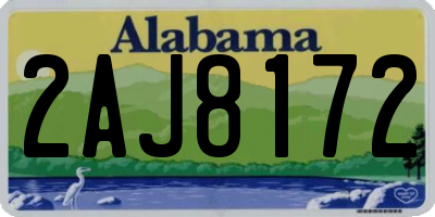 AL license plate 2AJ8172
