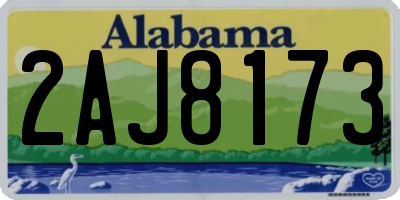 AL license plate 2AJ8173