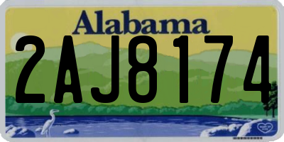 AL license plate 2AJ8174