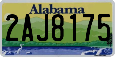 AL license plate 2AJ8175