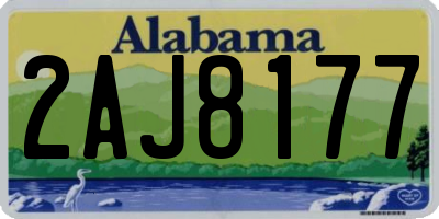 AL license plate 2AJ8177