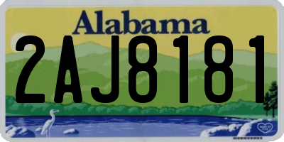 AL license plate 2AJ8181