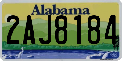 AL license plate 2AJ8184