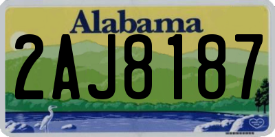 AL license plate 2AJ8187